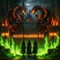 Wicked Warriors Rise Black T-Shirt - Dragon Gate Design