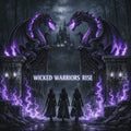 Wicked Warriors Rise Black T-Shirt - Purple Dragon Gate