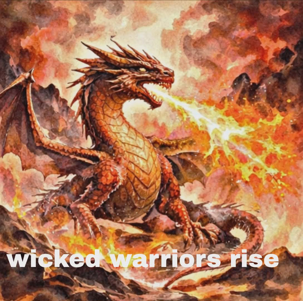 Wicked Warriors Rise 3-Ring Binder - Fire Dragon