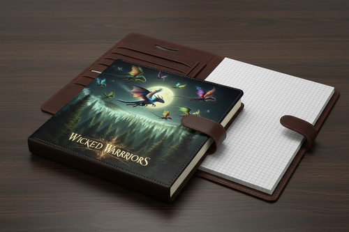 Wicked Warriors Premium Leather Portfolio Notebook